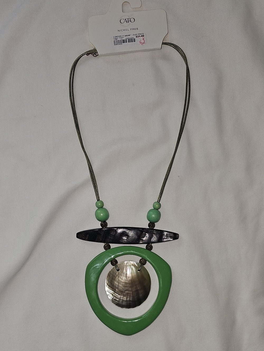 CATO Green Pendant Statement Fashion Necklace New